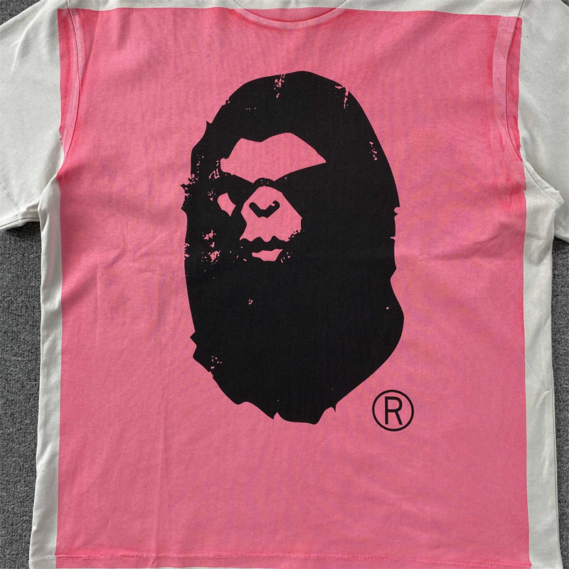 BAPE X SAINT MXXXXXX Mad Face Handprinting Tee