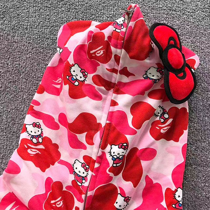 BAPE x Sanrio Characters Hello Kitty Camo Full Zip Hoodie