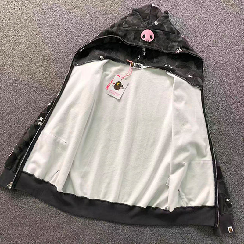 BAPE x Sanrio Characters Kuromi Camo Full Zip Hoodie