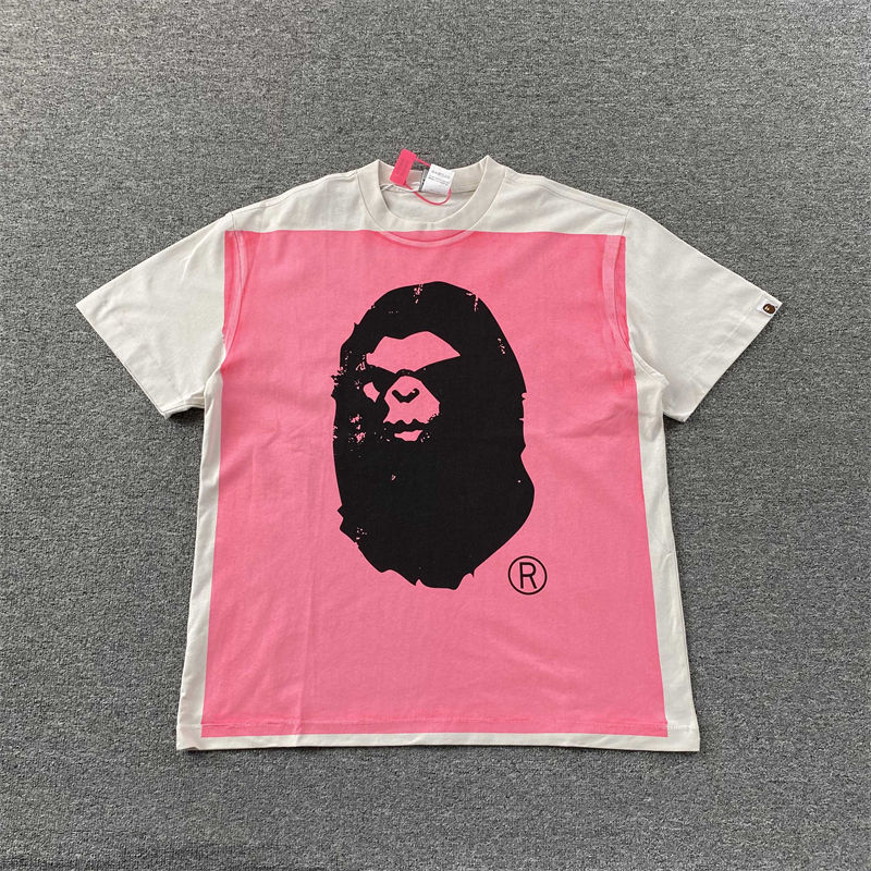 BAPE X SAINT MXXXXXX Mad Face Handprinting Tee