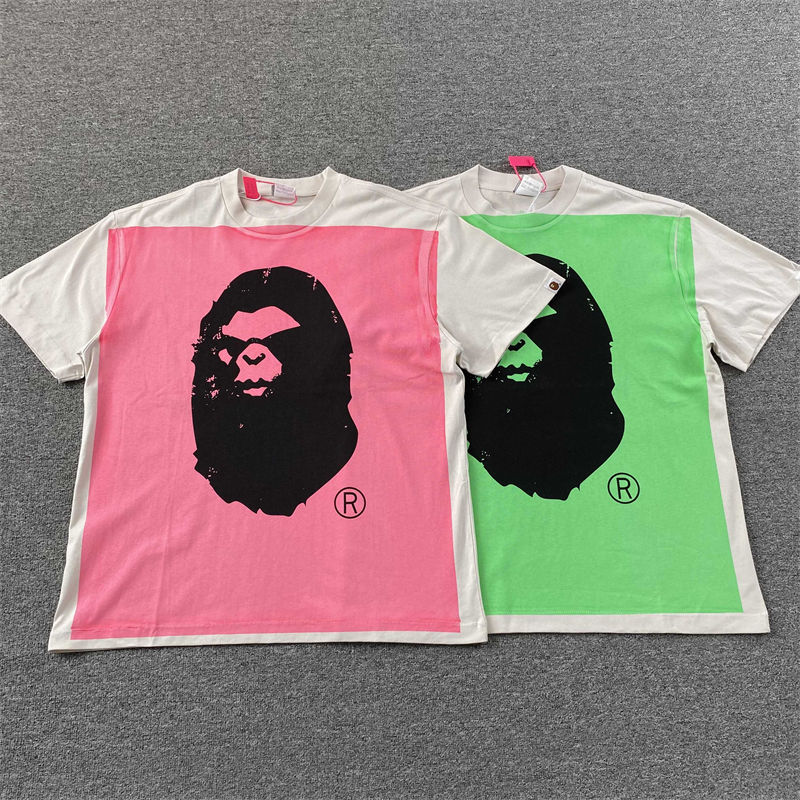 BAPE X SAINT MXXXXXX Mad Face Handprinting Tee