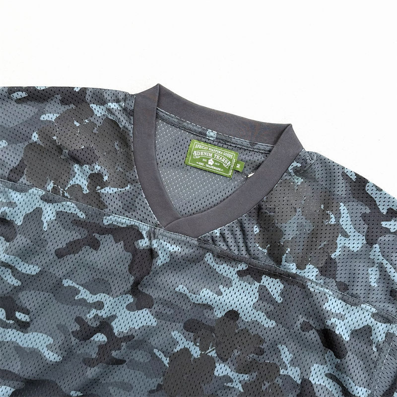 Denim Tears Camo Cotton Wreath Mesh Football Top and Shorts
