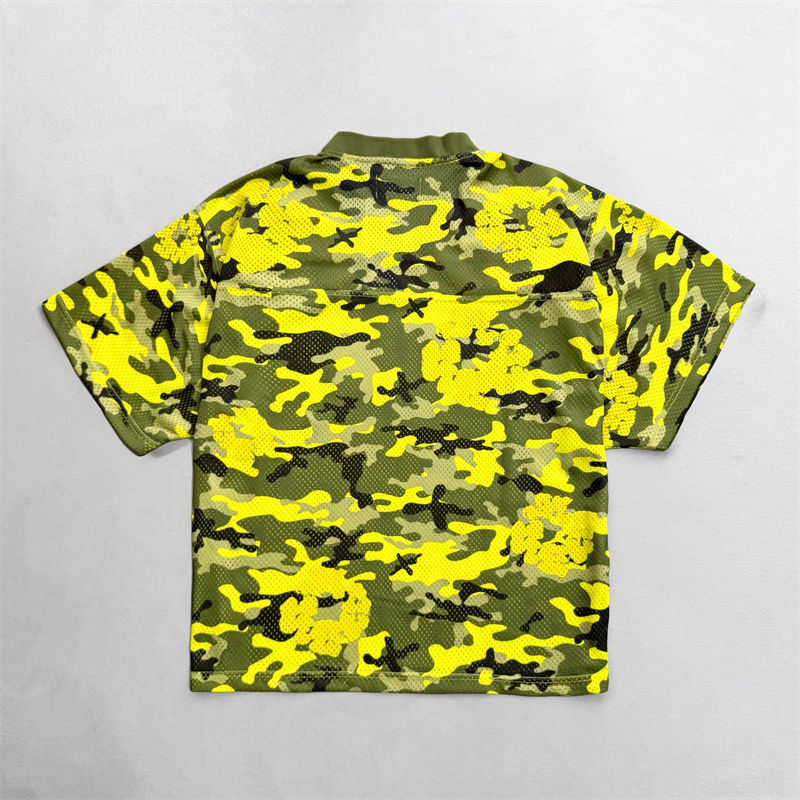 Denim Tears Camo Cotton Wreath Mesh Football Top and Shorts