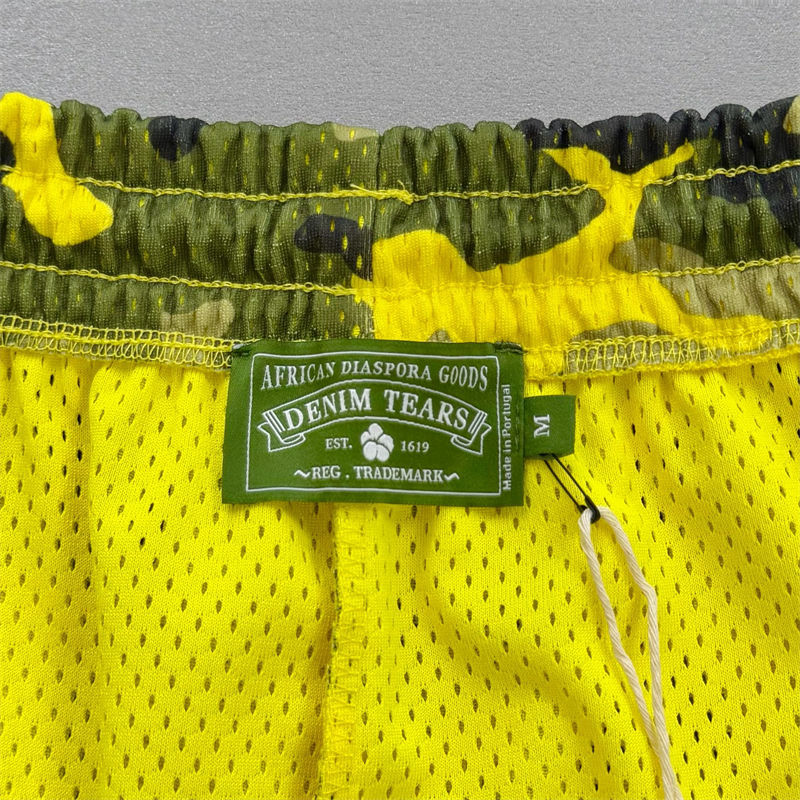 Denim Tears Camo Cotton Wreath Mesh Football Top and Shorts