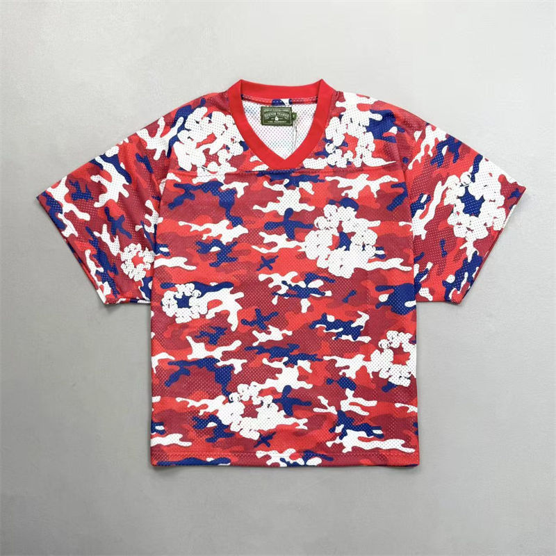 Denim Tears Camo Cotton Wreath Mesh Football Top and Shorts