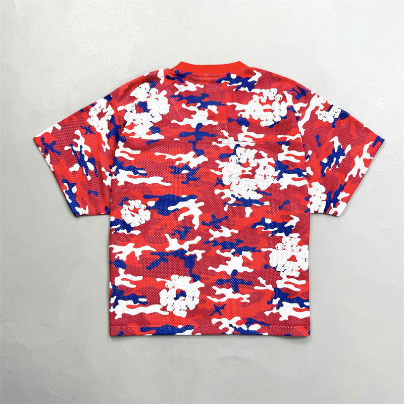 Denim Tears Camo Cotton Wreath Mesh Football Top and Shorts
