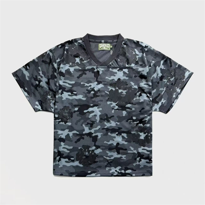 Denim Tears Camo Cotton Wreath Mesh Football Top and Shorts