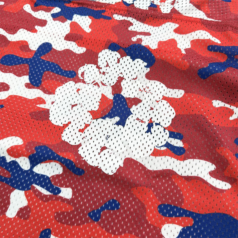 Denim Tears Camo Cotton Wreath Mesh Football Top and Shorts