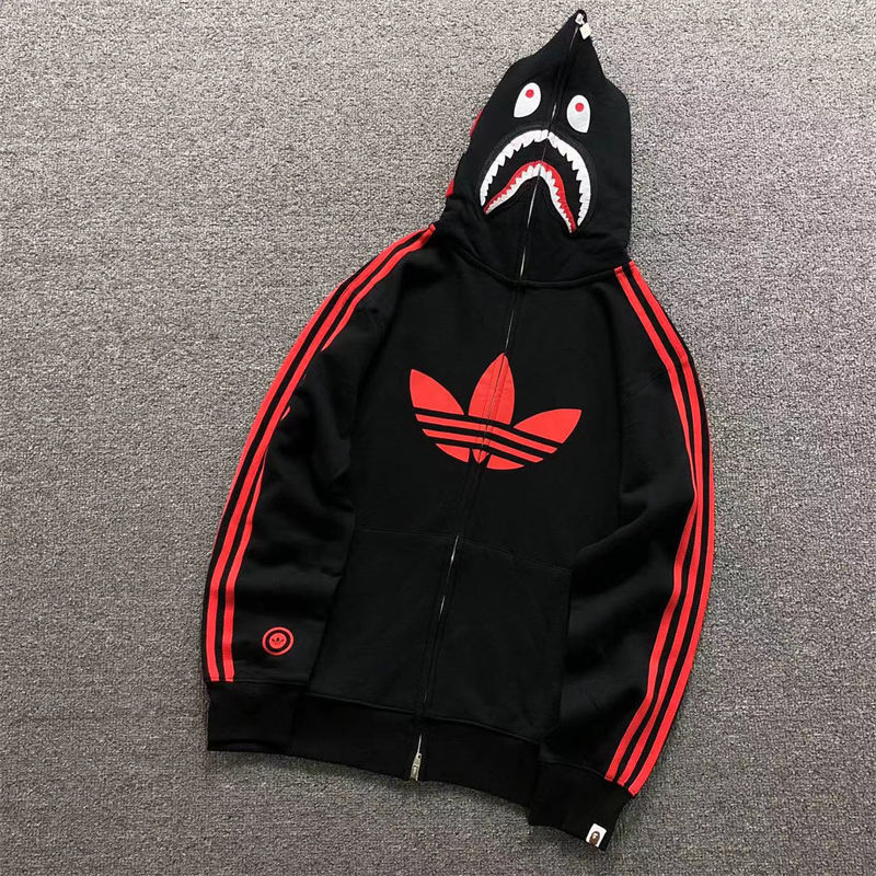 BAPE x ADIDAS Shark Fleece Full Zip Hoodie