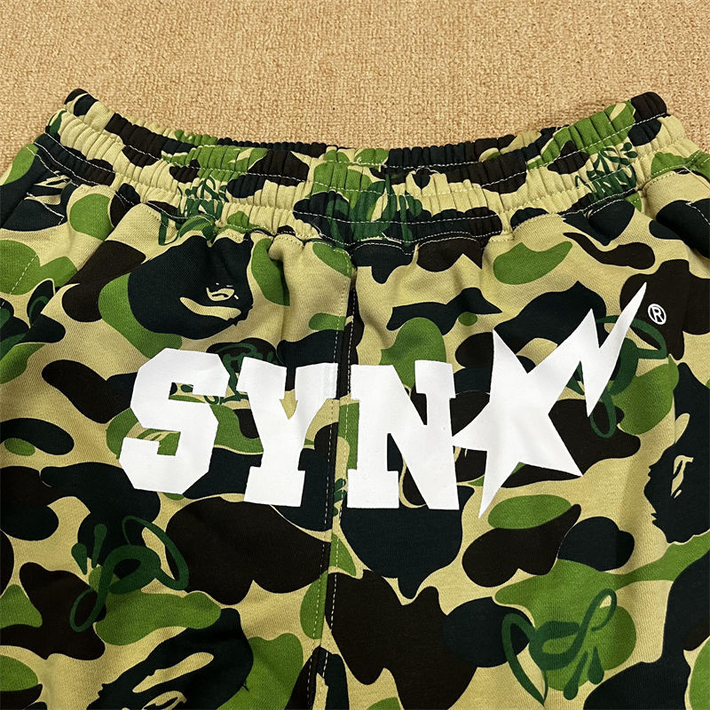 Syna World X BAPE Spotify by Central Cee Shark Full Zip Hoodie and Camo Relaxed Fit Sweatpants