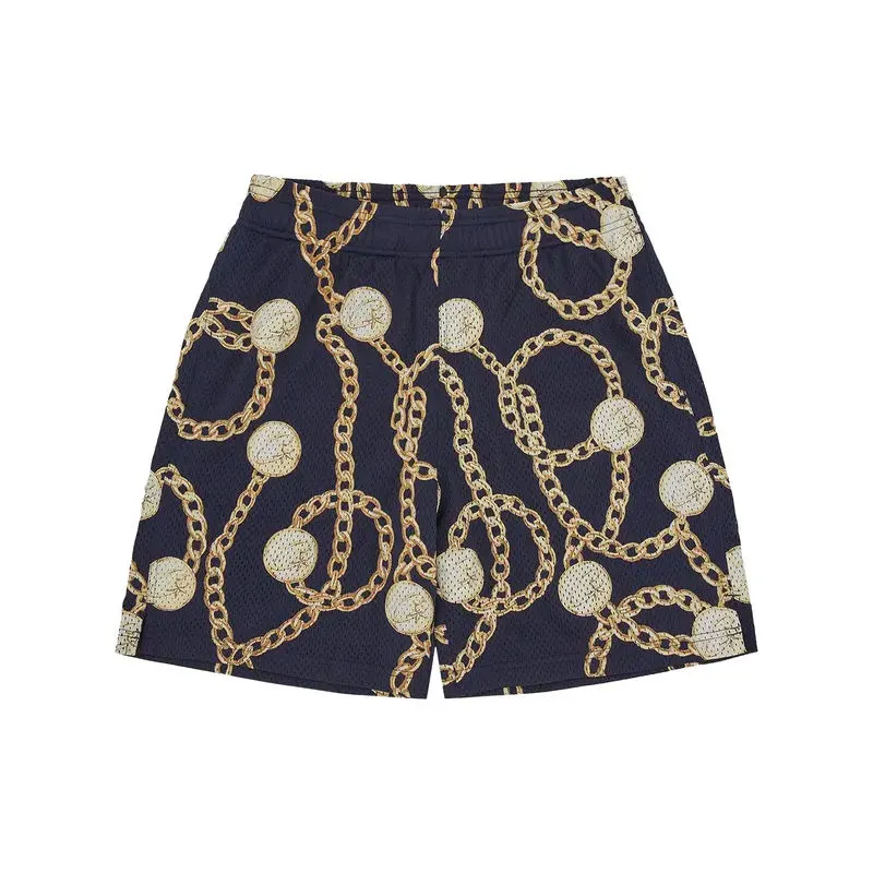 Alternate dark colorway of graphic streetwear shorts