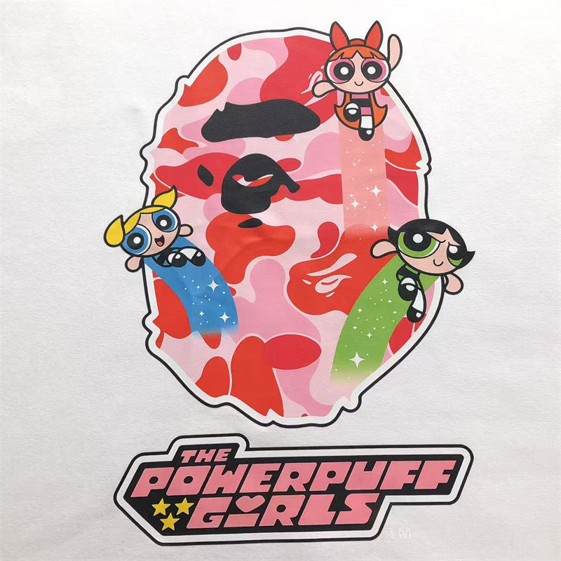BAPE x Power Puff Girls Ape Head Tee