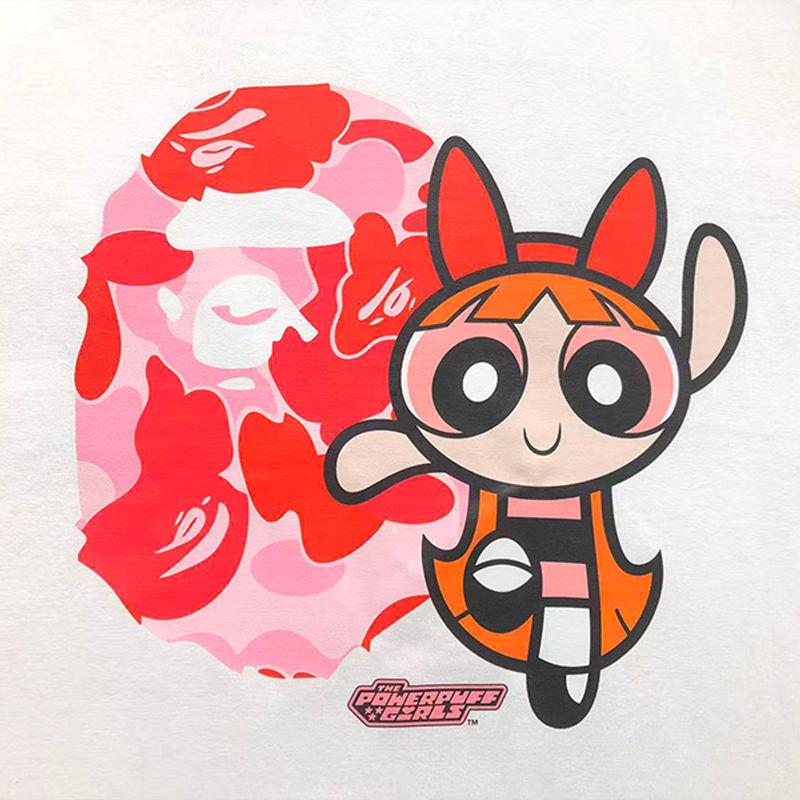 BAPE x Power Puff Girls Ape Head Tee