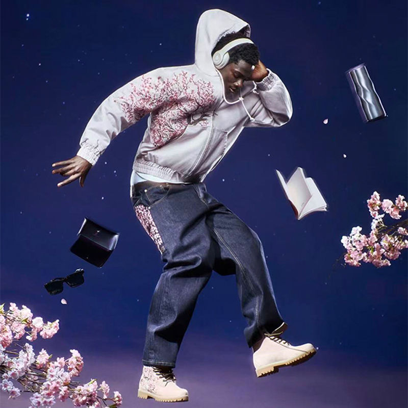 Derschutze Blossom Workwear Jacket Wearing Effect