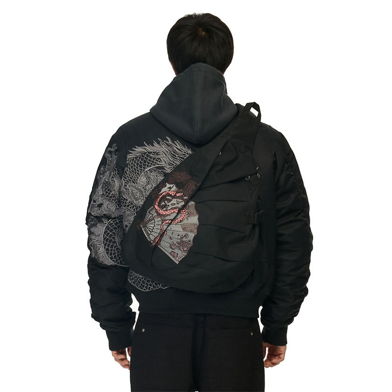 Derschutze Yakuza Sling Bag Wearing Effect