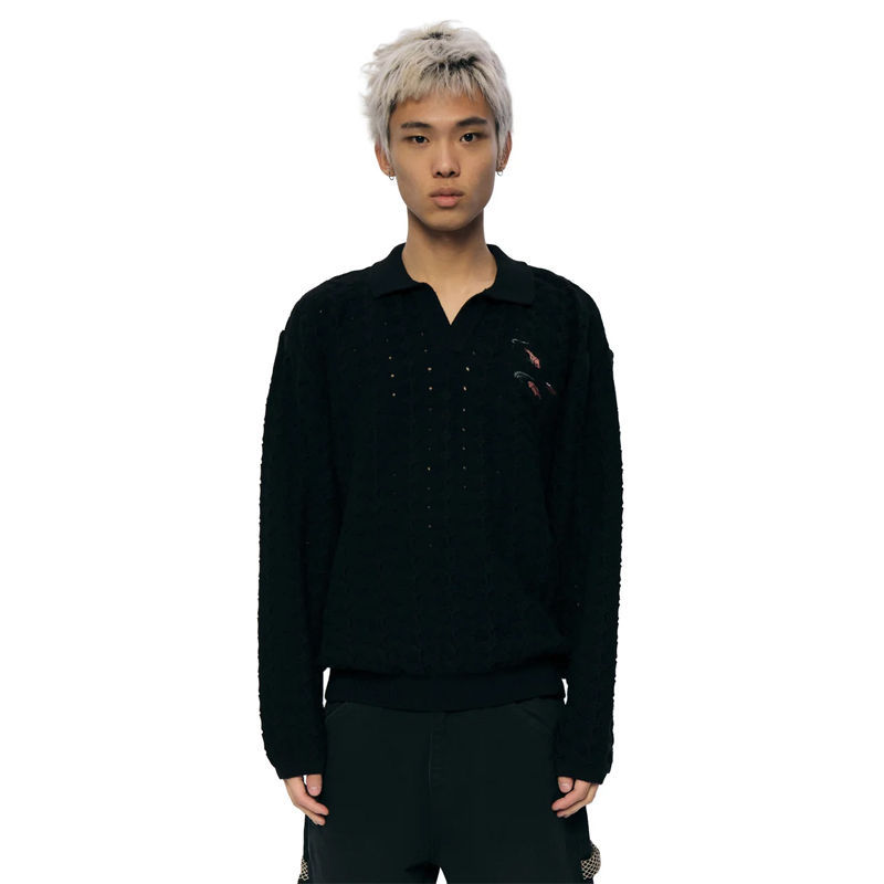 Derschutze Lotus V2 Longsleeve Knit Black Wearing Effect