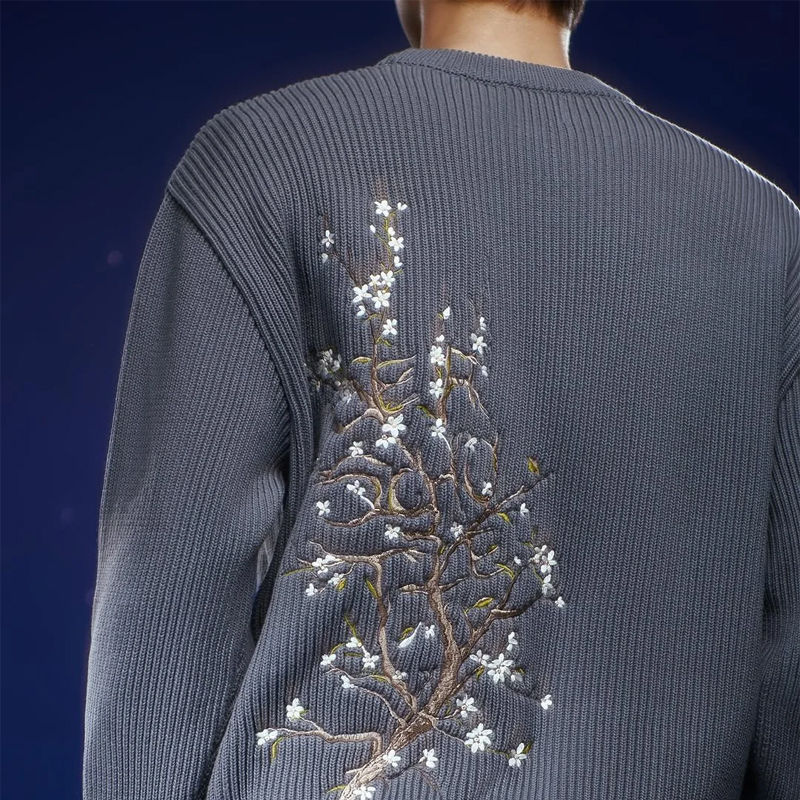 Derschutze Blossom Knit Grey Wearing Effect