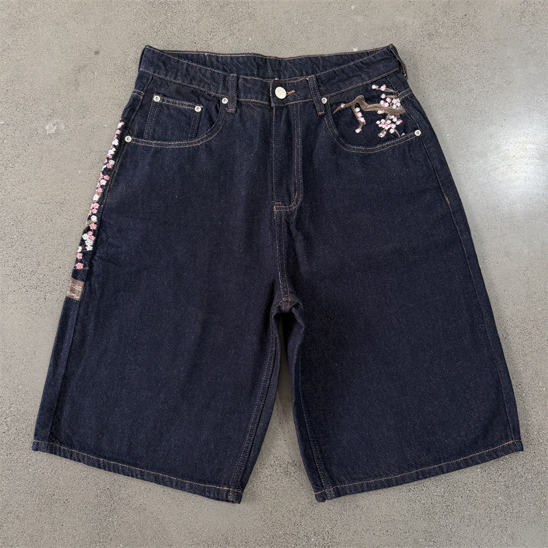Derschutze Blossom Indigo Raw Jorts