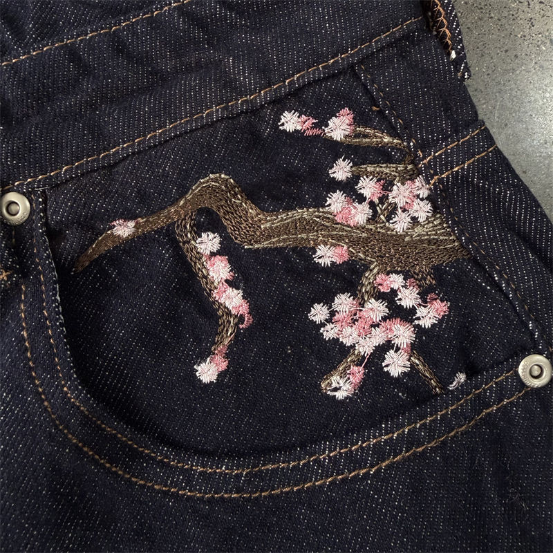 Derschutze Blossom Indigo Raw Jorts