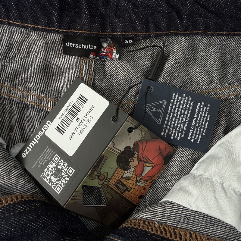 Derschutze Blossom Indigo Raw Jorts