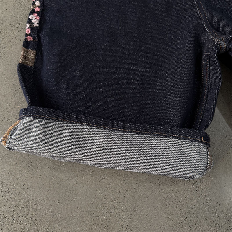 Derschutze Blossom Indigo Raw Jorts