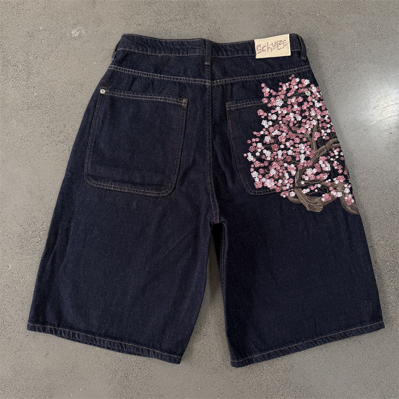 Derschutze Blossom Indigo Raw Jorts