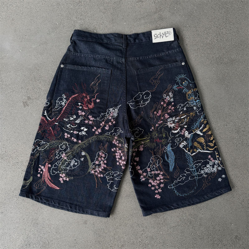 Derschutze Yakuza Indigo Raw Jorts 04