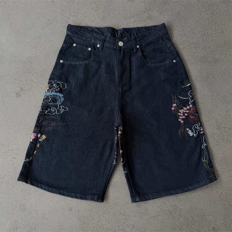 Derschutze Yakuza Indigo Raw Jorts 04