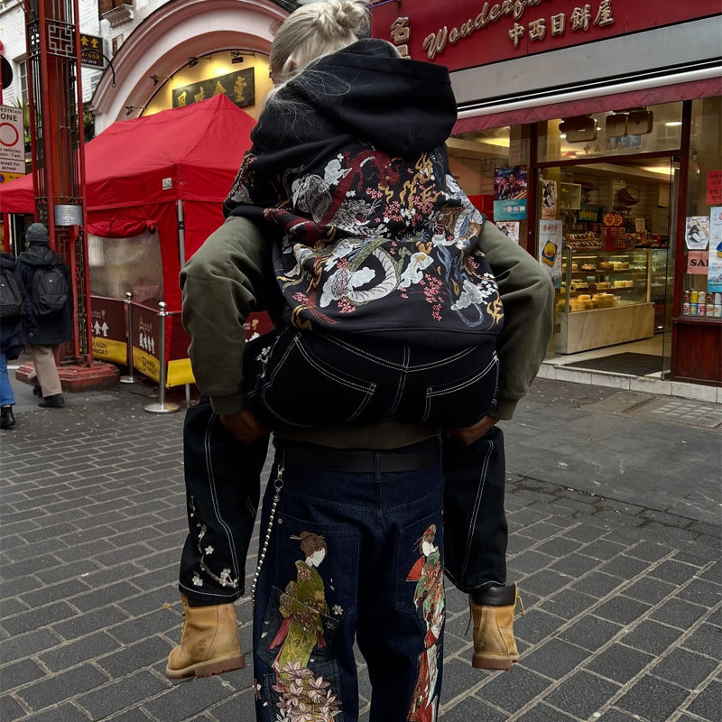 Derschutze Yakuza Indigo Raw Denim Wearing Effect