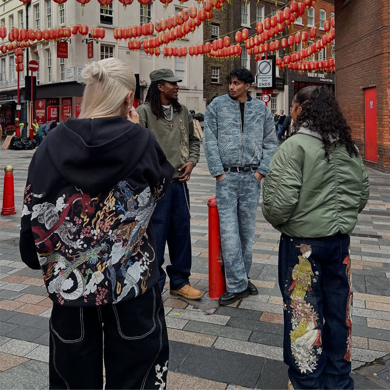 Derschutze Yakuza Indigo Raw Denim Wearing Effect