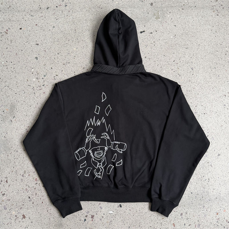 Derschutze Wall Street Zip Up Hoodie