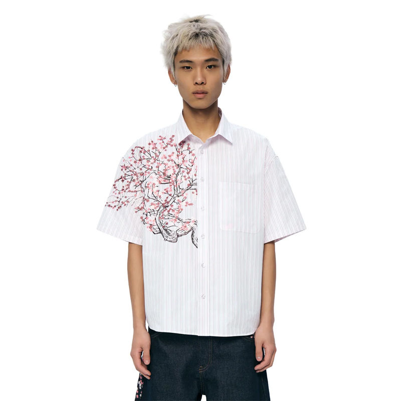 Derschutze Blossom V2 Striped Shirt Wearing Effect
