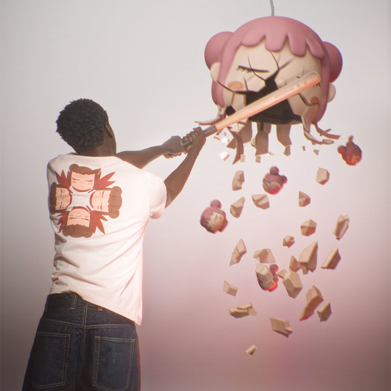 Derschutze Koi T Shirt Pink Wearing Effect