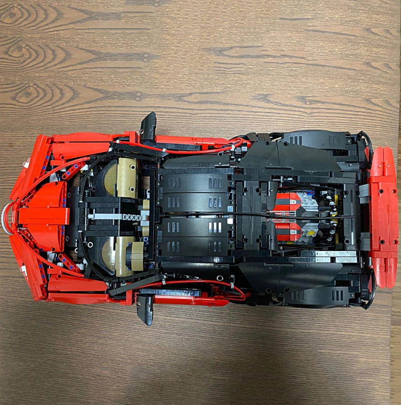 Technic Red Bugatt Chiron Super Racing Car 3600Pcs Moc Model Modular Building Blocks Bricks Toys 20086 7950 42083 20678 3388A