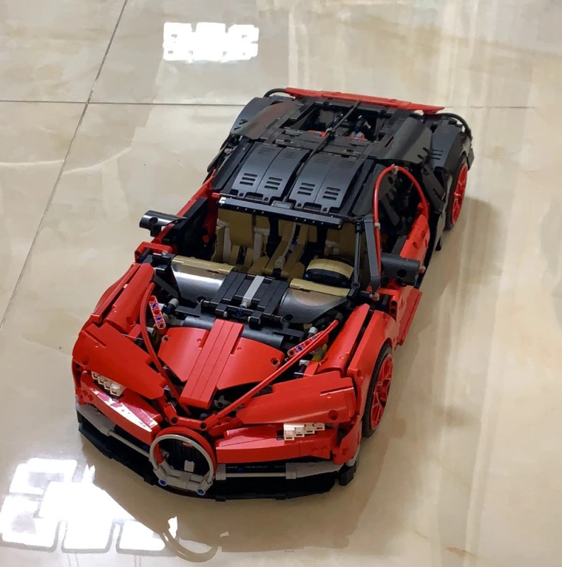 Technic Red Bugatt Chiron Super Racing Car 3600Pcs Moc Model Modular Building Blocks Bricks Toys 20086 7950 42083 20678 3388A