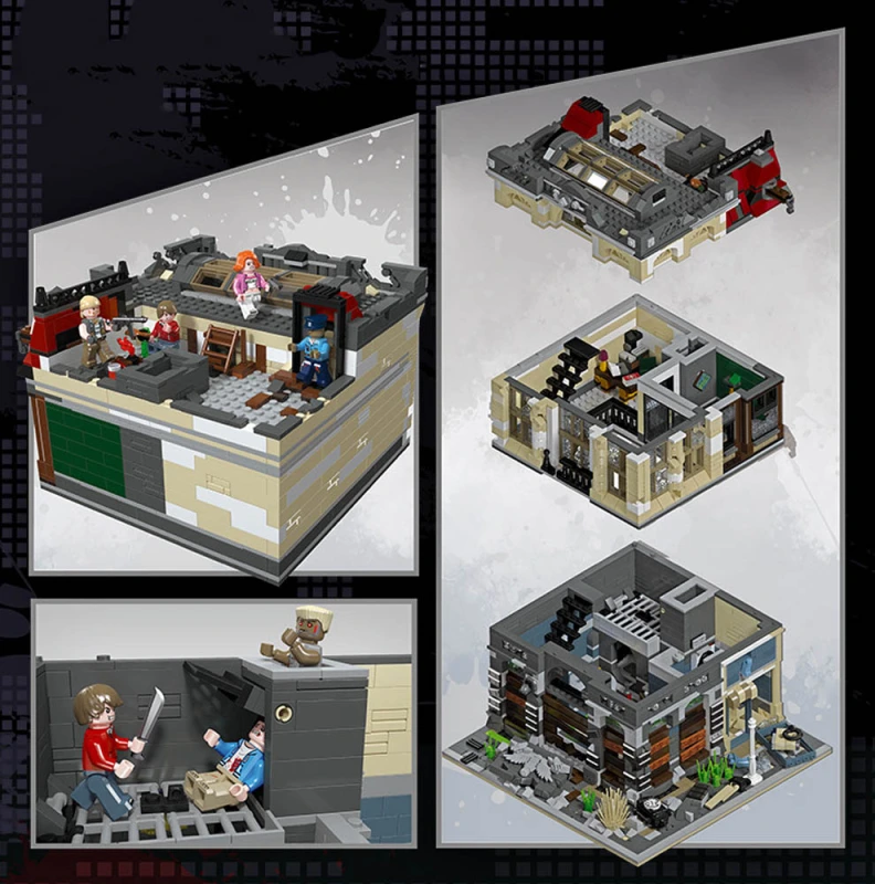Creator Expert Street View Dooms Day Bricks Bank Zombie 2836Pcs 89102 Moc Model Modular Building Blocks Bricks 10251