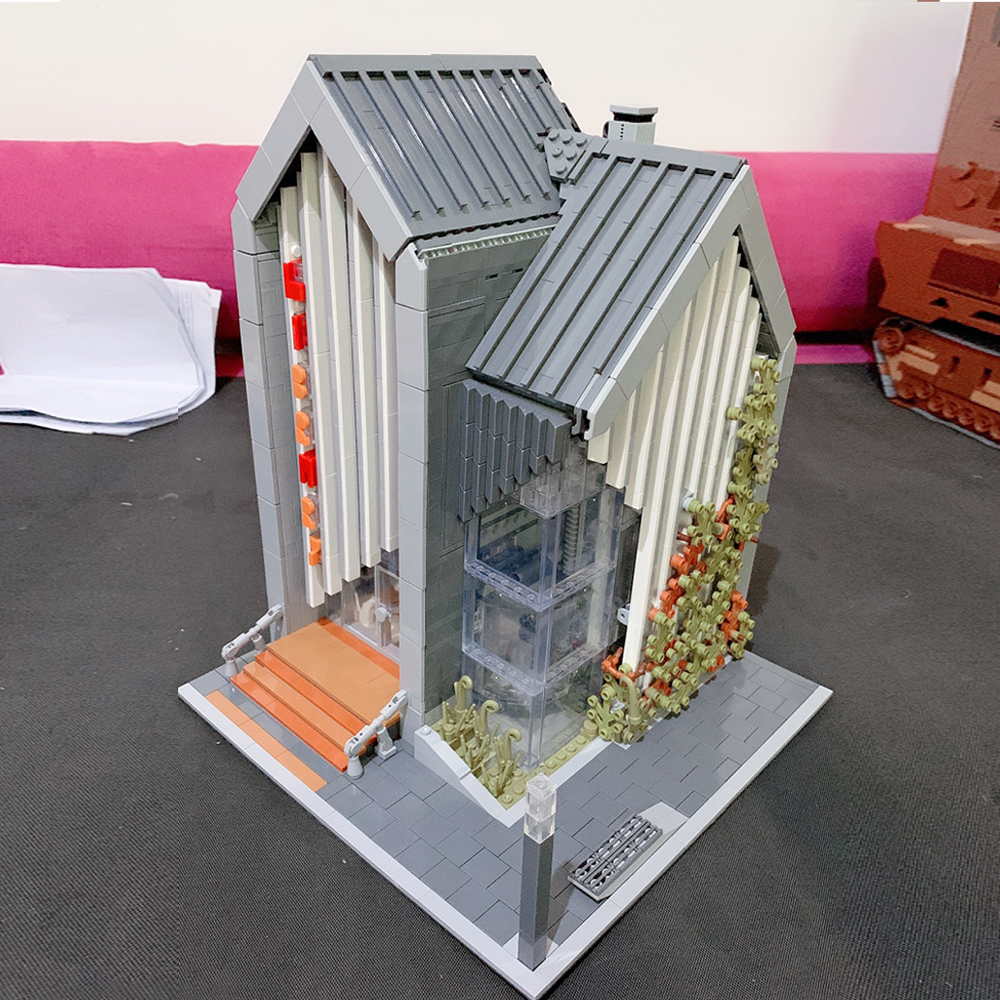 Creator Expert Street View Modern Library 2789Pcs Moc Model Modular Building Blocks Bricks Toys 011001