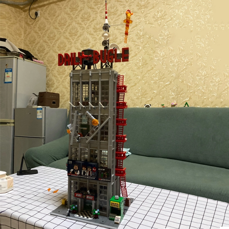 Super Heroes Spaider Man Daily Bugle 3772Pcs Moc Model Modular Building Blocks Bricks Toys 76178 78008