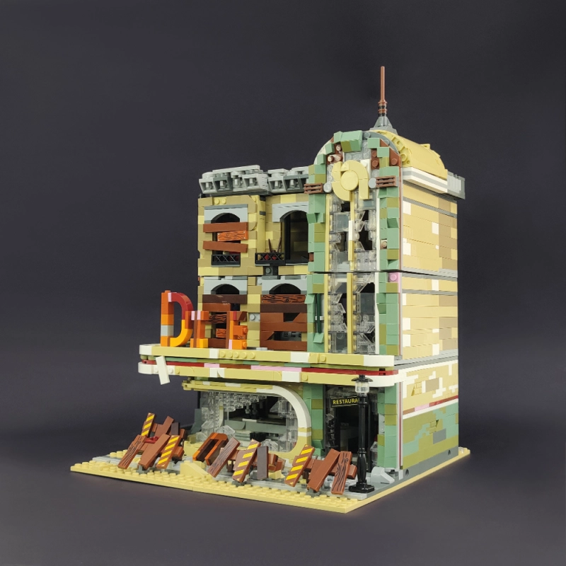 Creator Expert Street View Dooms Day Downtown Diner Zombie 2795Pcs 89101 Moc Model Modular Building Blocks Bricks 10260