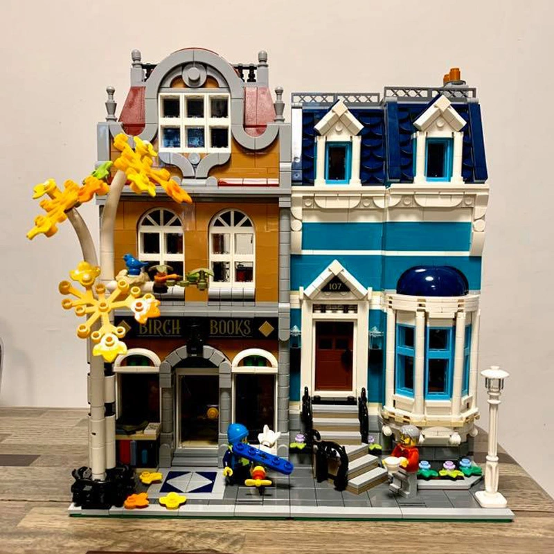 Creator Expert Street View Bookshop 2570Pcs Moc Model Modular Building Blocks Bricks Toys 10270 180155 10201 JJ001 2033 8501