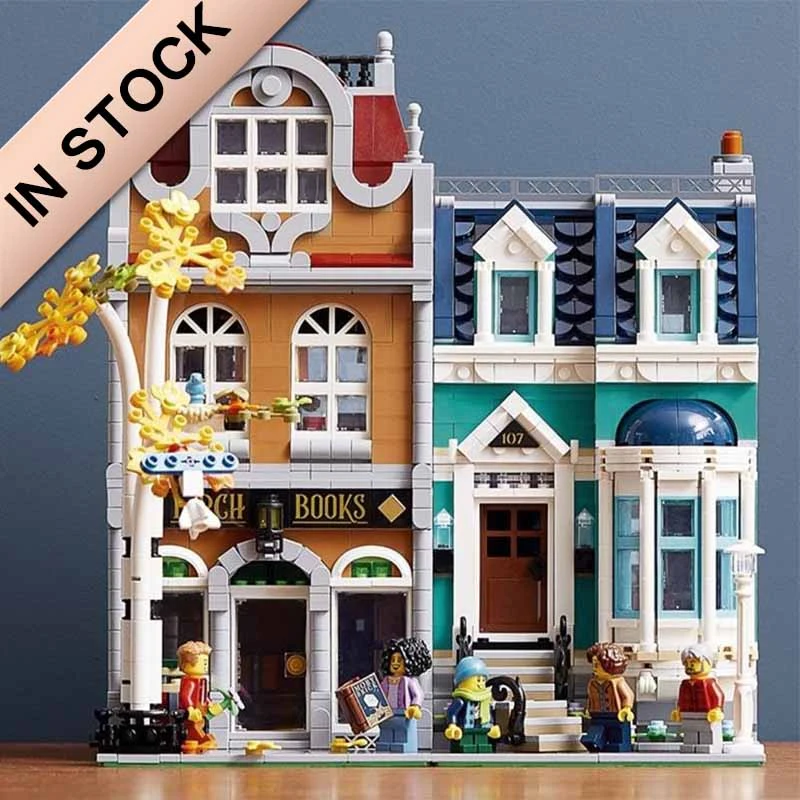 Creator Expert Street View Bookshop 2570Pcs Moc Model Modular Building Blocks Bricks Toys 10270 180155 10201 JJ001 2033 8501