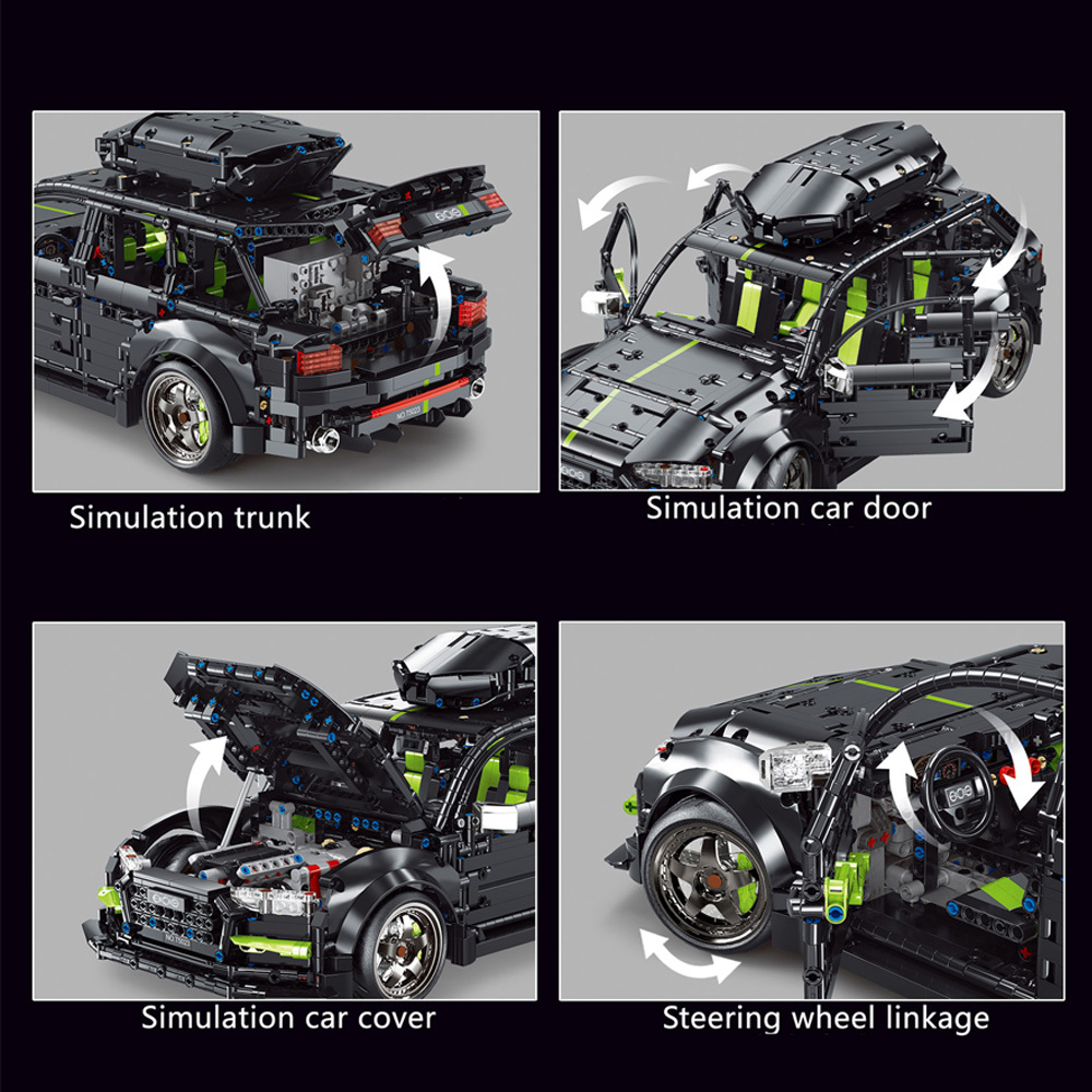 TGL Audi RS6 Avant Classic Car Super Car 2896Pcs Moc Model Modular Building Blocks Bricks Toys T5023