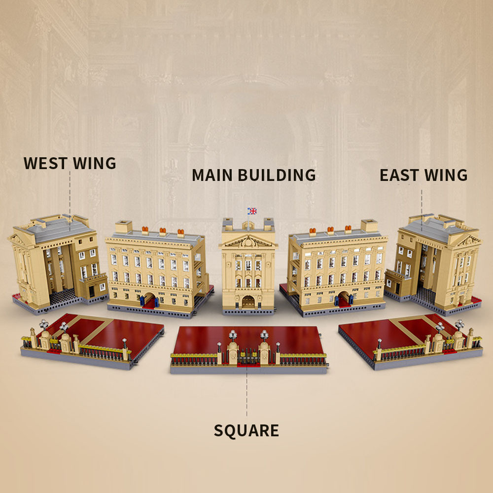 CADA Ideas Street View Buckingham Palace 5604Pcs Moc Model Modular Buidling Blocks Bricks Toys C61501