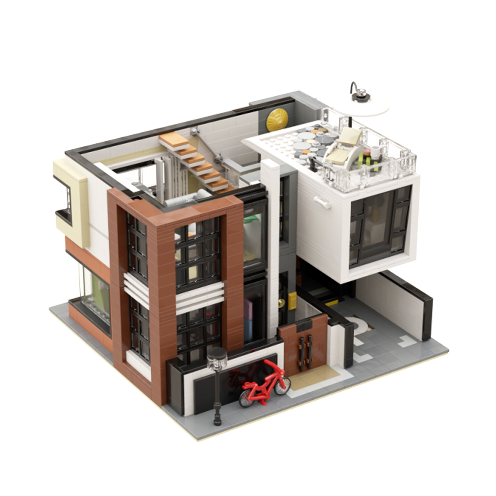 Morkmodel Creator Expert Street View CUBE Villa 3623Pcs Moc Model Modular Building Blocks Bricks Toys 10204