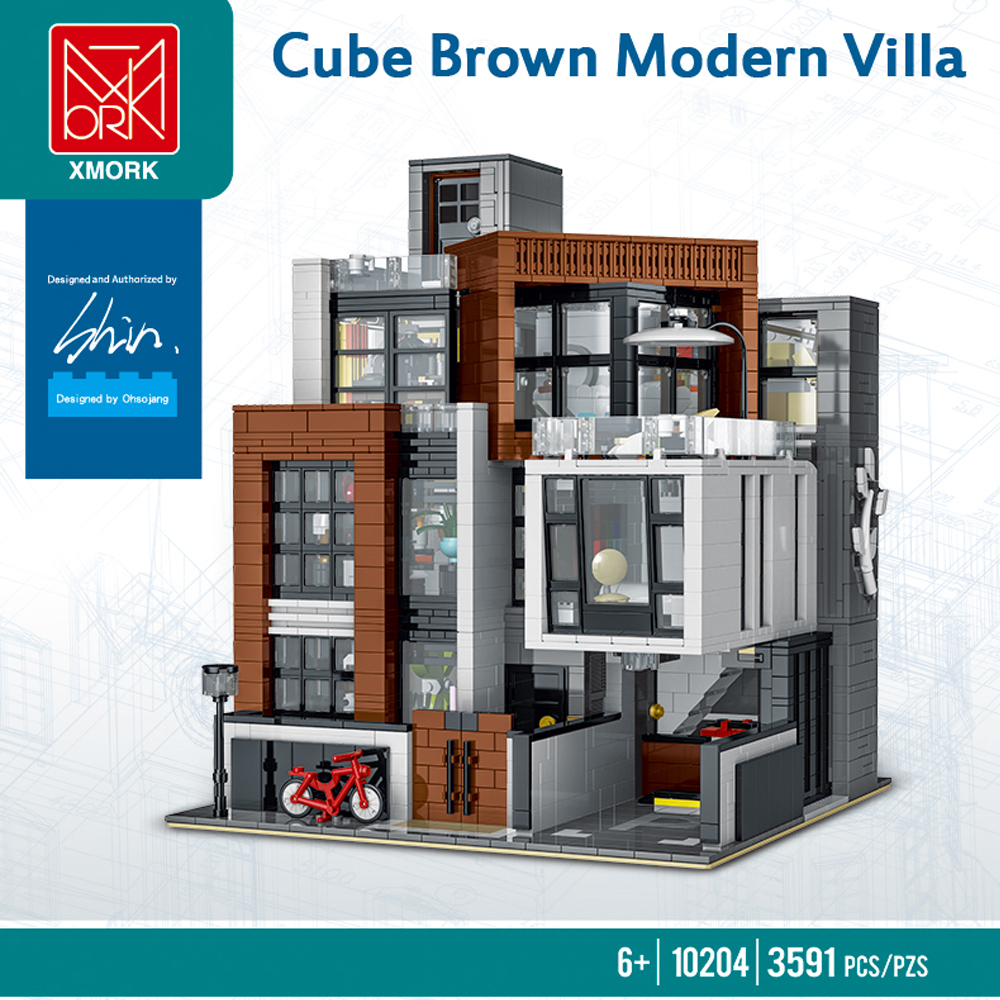 Morkmodel Creator Expert Street View CUBE Villa 3623Pcs Moc Model Modular Building Blocks Bricks Toys 10204