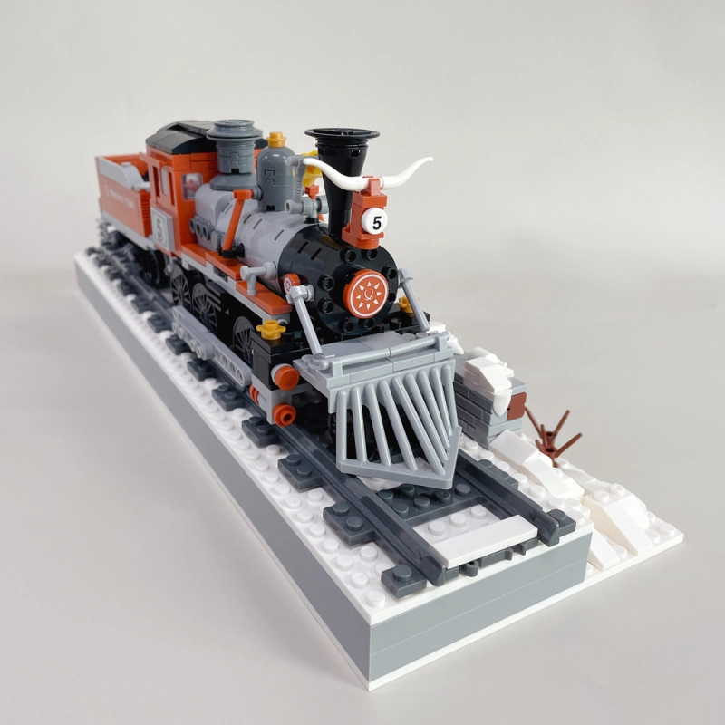 Jiestar Technic Western Train With Base 853Pcs Moc Model Modular Building Blocks Bricks Toys 59009