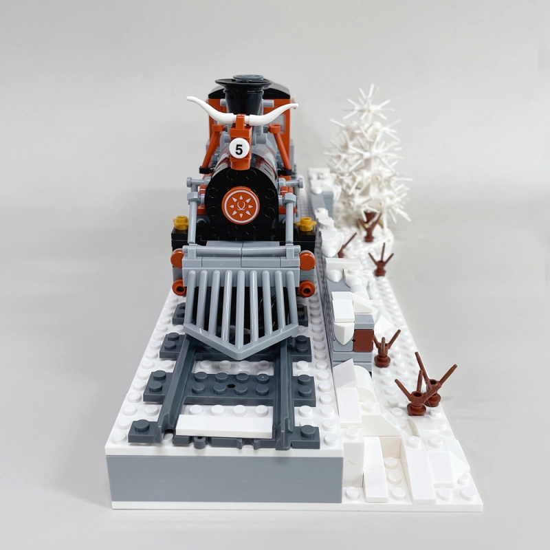 Jiestar Technic Western Train With Base 853Pcs Moc Model Modular Building Blocks Bricks Toys 59009