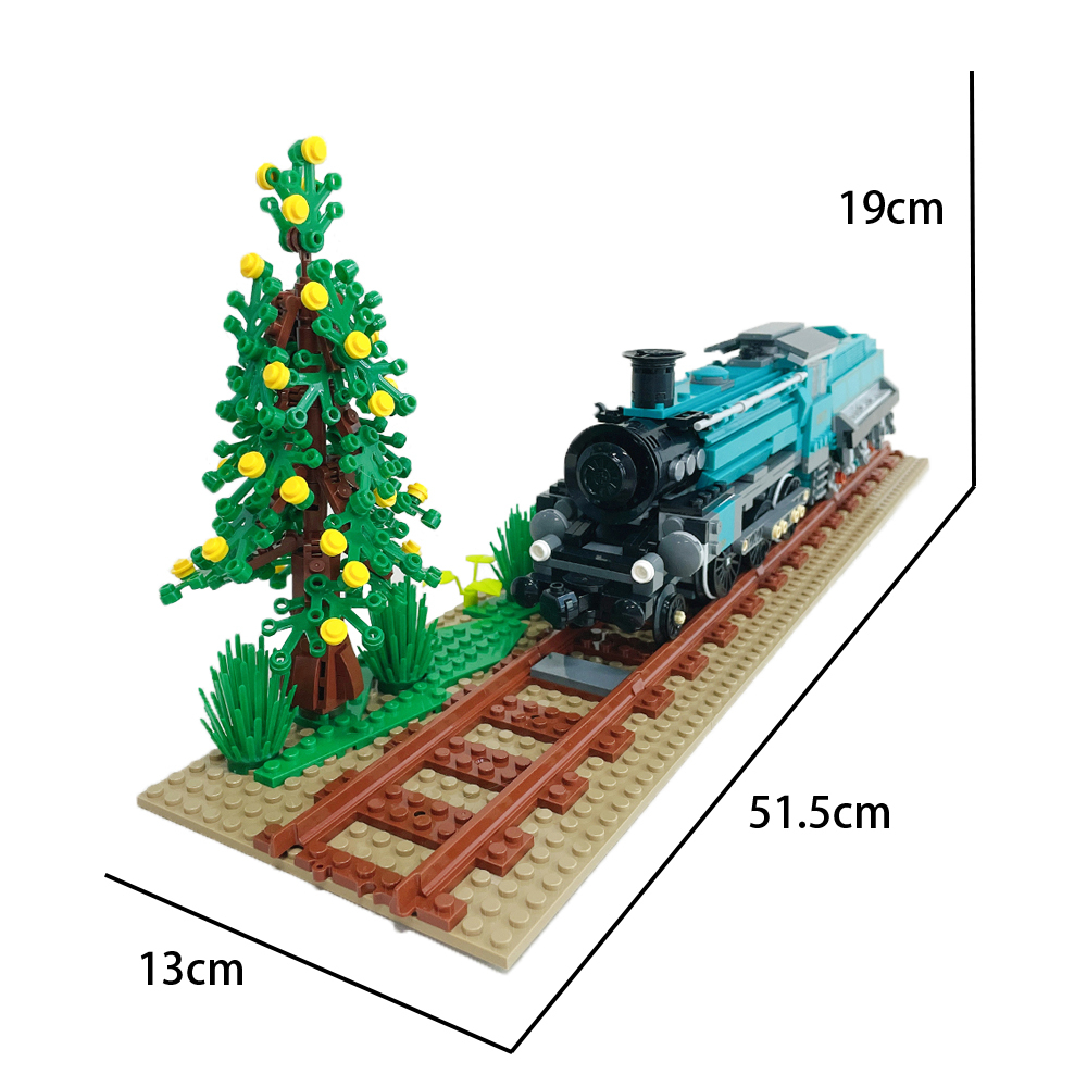 Jiestar Technic Retro Steam Train With Base 1031Pcs Moc Model Modular Building Blocks Bricks Toys 59020