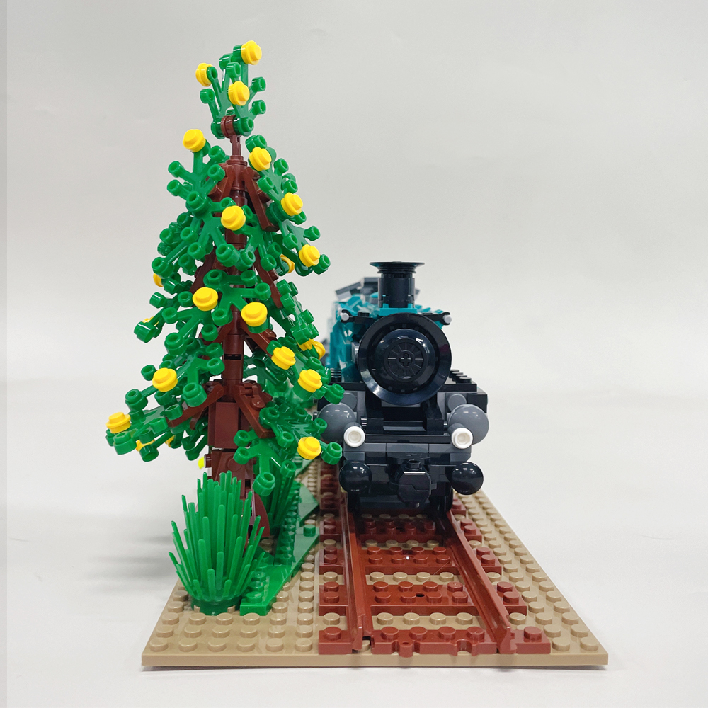 Jiestar Technic Retro Steam Train With Base 1031Pcs Moc Model Modular Building Blocks Bricks Toys 59020