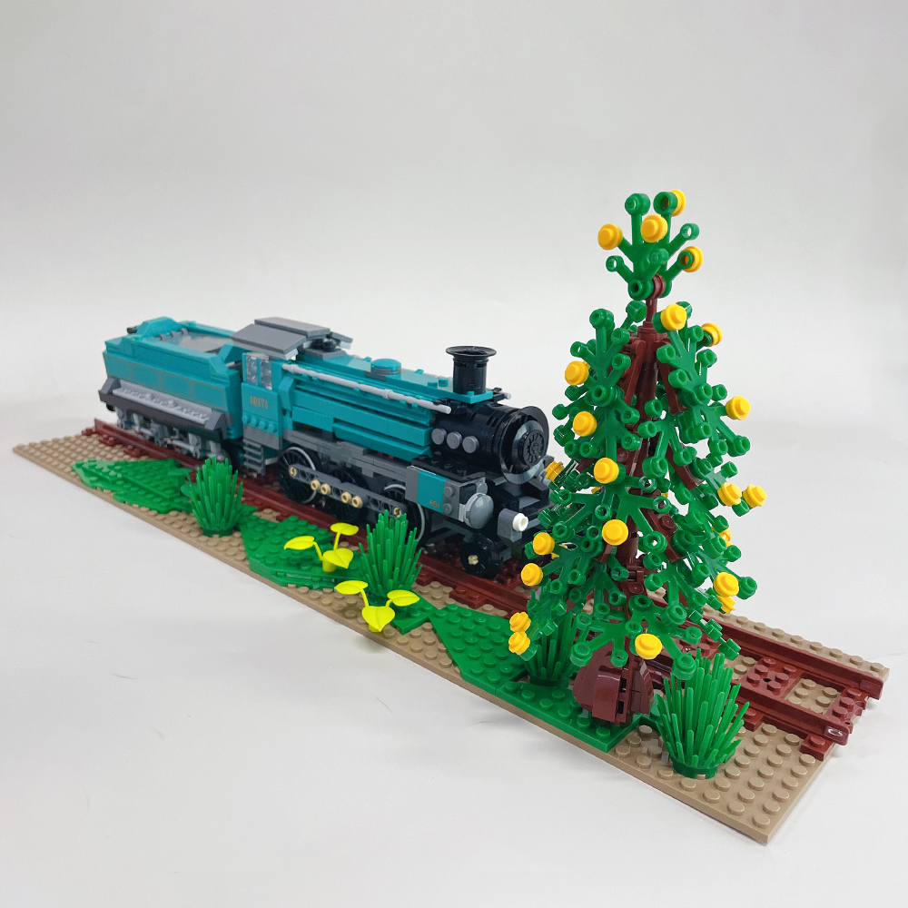 Jiestar Technic Retro Steam Train With Base 1031Pcs Moc Model Modular Building Blocks Bricks Toys 59020
